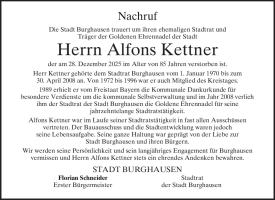 Nachruf Alfons Kettner